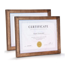 Amazon new design custom bulk 8.5x11 Wood Carbonized Black Document Certificate Diploma frame for graduation anniversary gift